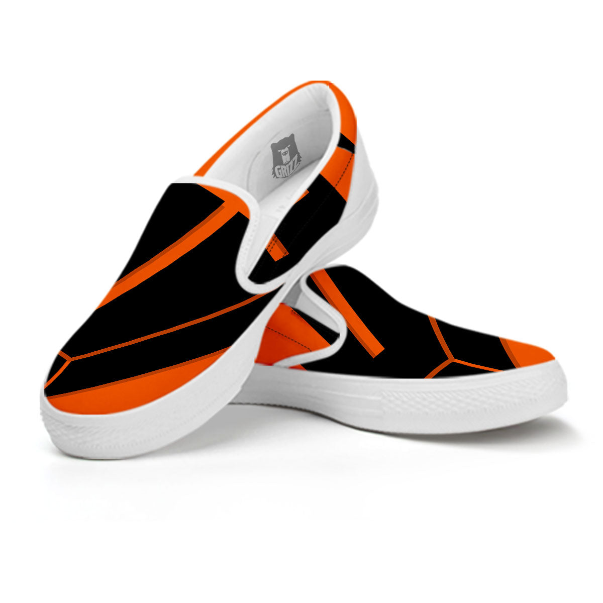 Coffin Halloween Vampire Print White Slip On Shoes-grizzshop