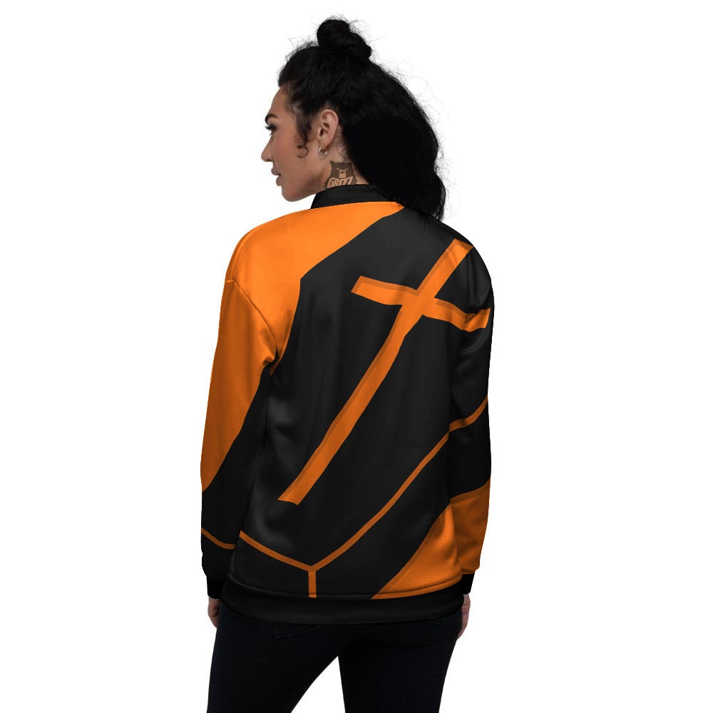 Coffin Halloween Vampire Print Women's Bomber Jacket-grizzshop