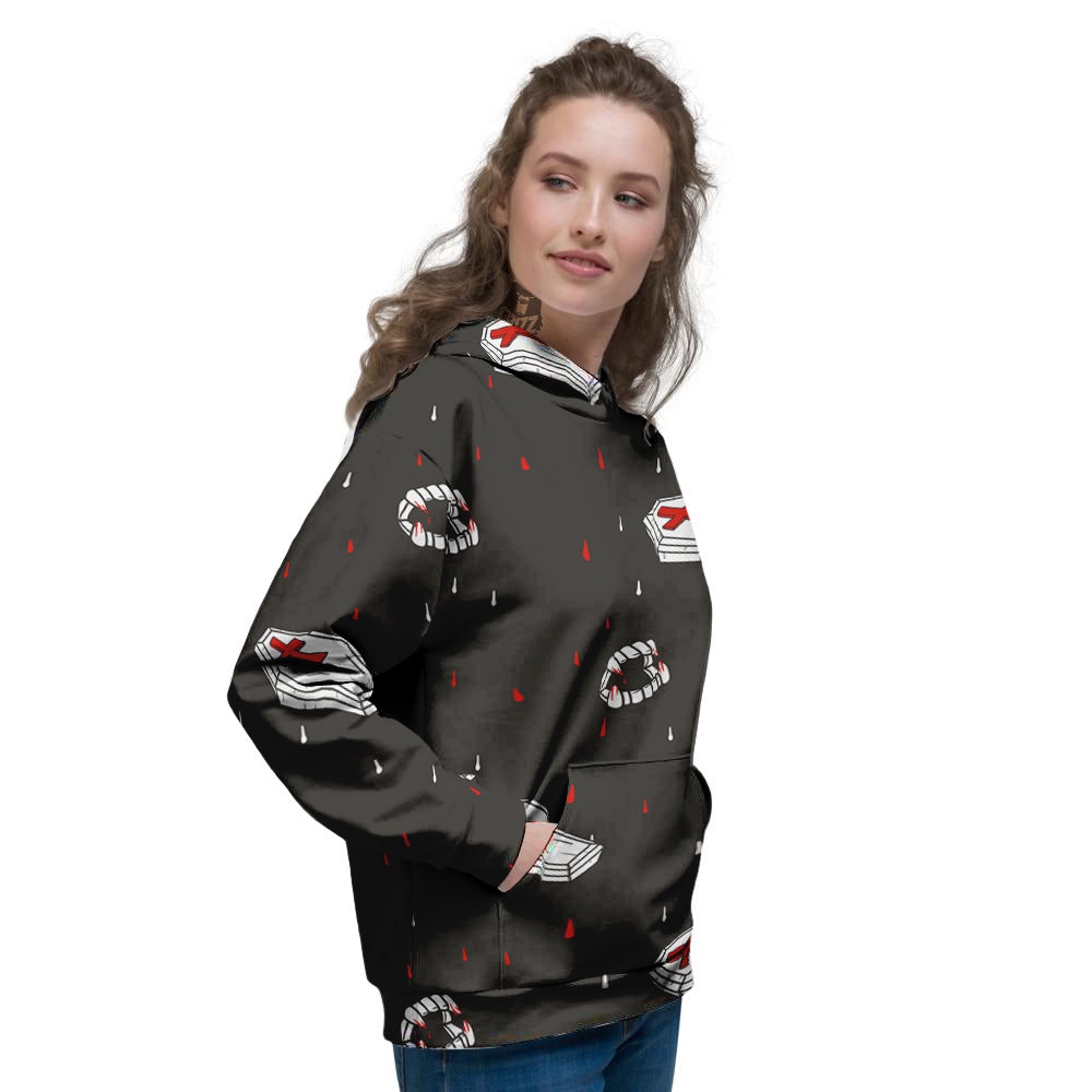 Coffin Vampire Print Pattern Women's Hoodie-grizzshop
