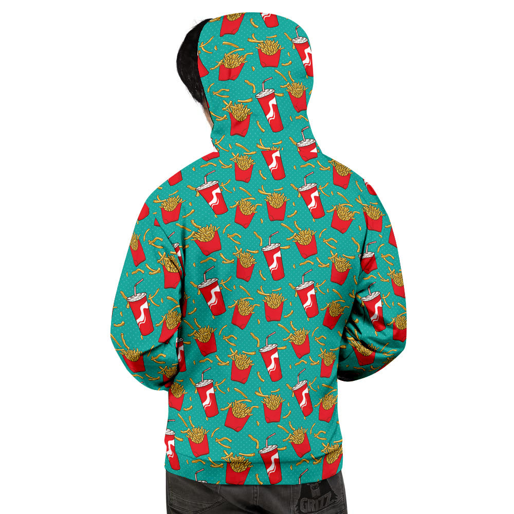 Cola And French Fries Print Pattern Men's Hoodie-grizzshop