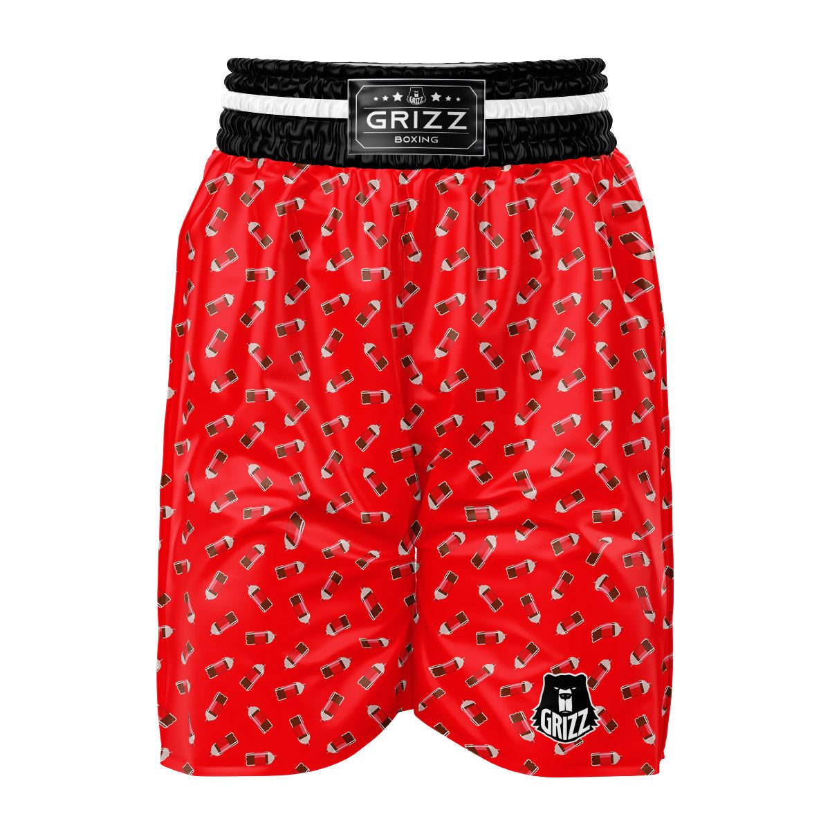Cola Bottle Print Pattern Boxing Shorts-grizzshop