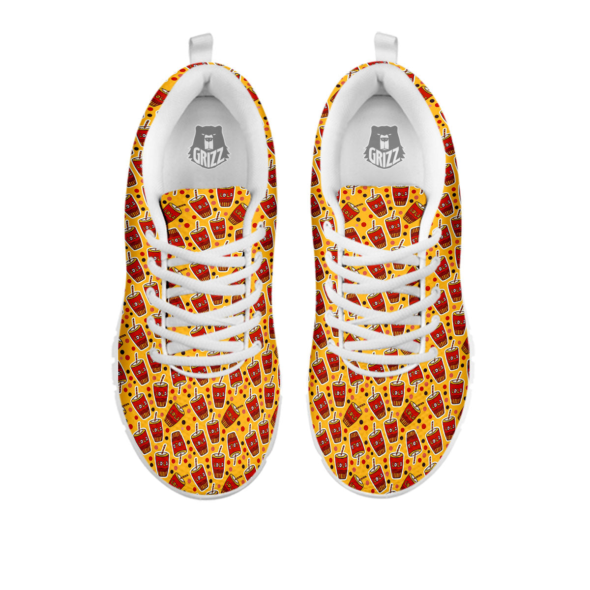 Cola Glass Print Pattern White Sneaker-grizzshop