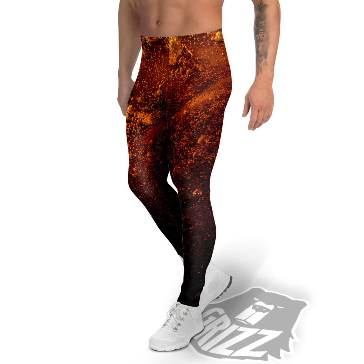 Cola Print Men's Leggings-grizzshop