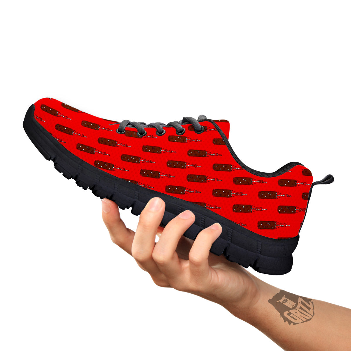 Cola Print Pattern Black Sneaker-grizzshop