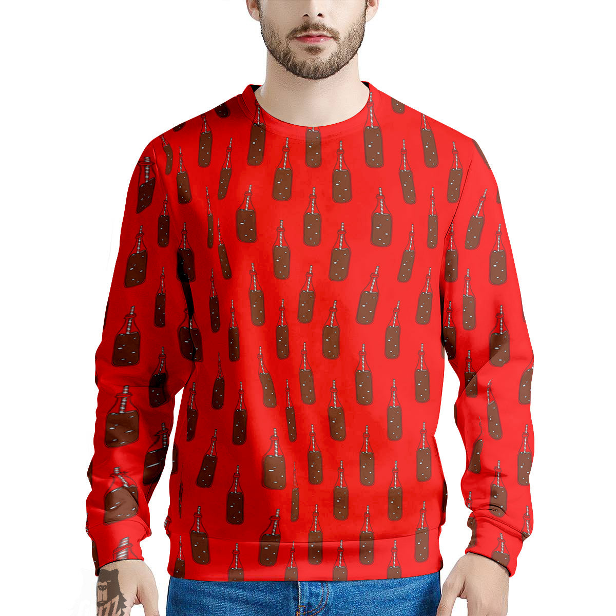 Cola Print Pattern Men's Sweatshirt-grizzshop