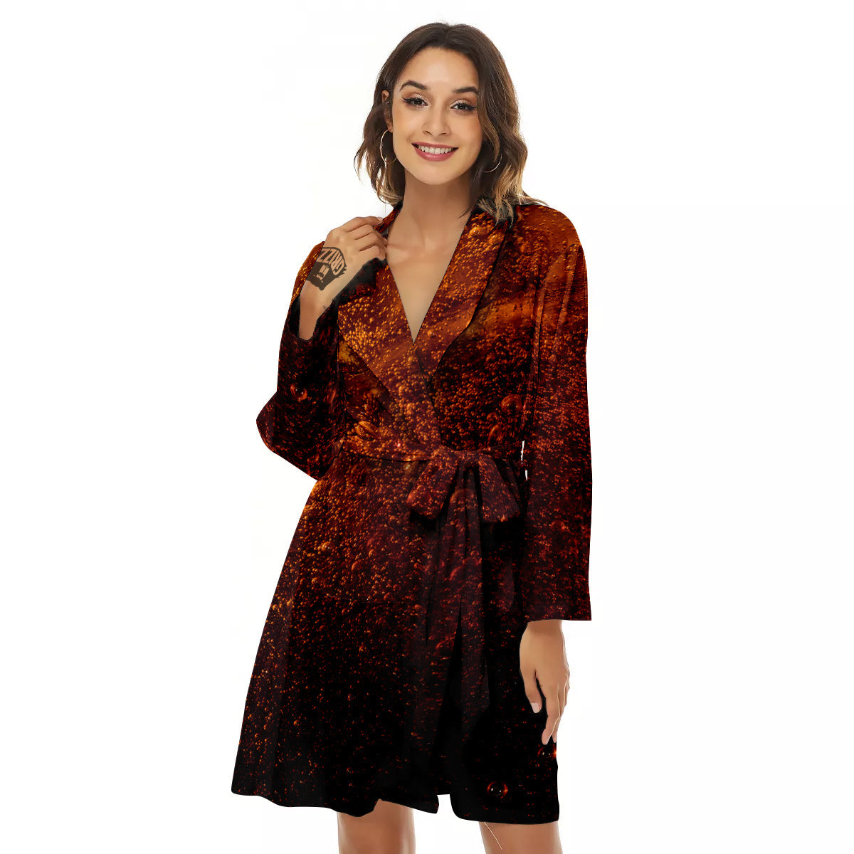 Cola Print Women's Robe-grizzshop