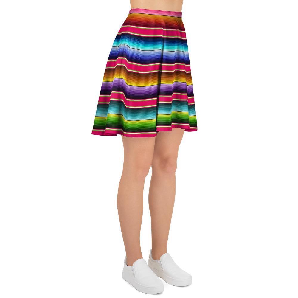 Coloful Mexican Baja Women's Skirt-grizzshop
