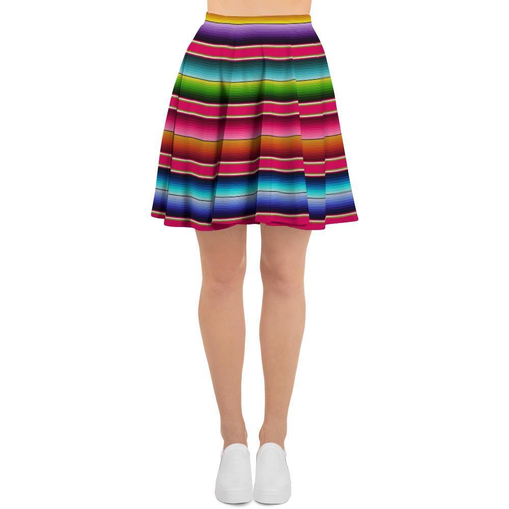 Coloful Mexican Baja Women's Skirt-grizzshop