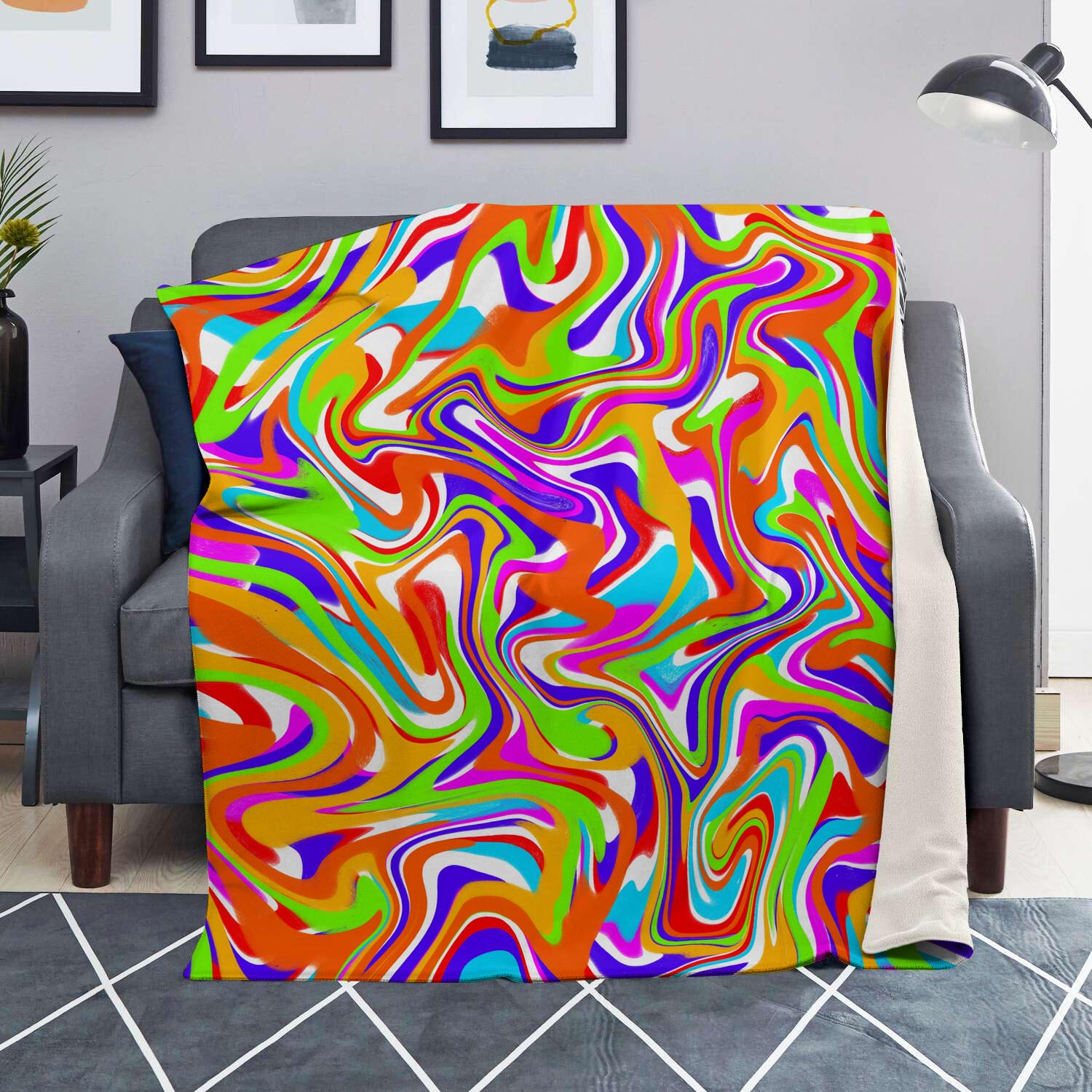 Colorful Abstract Blanket-grizzshop