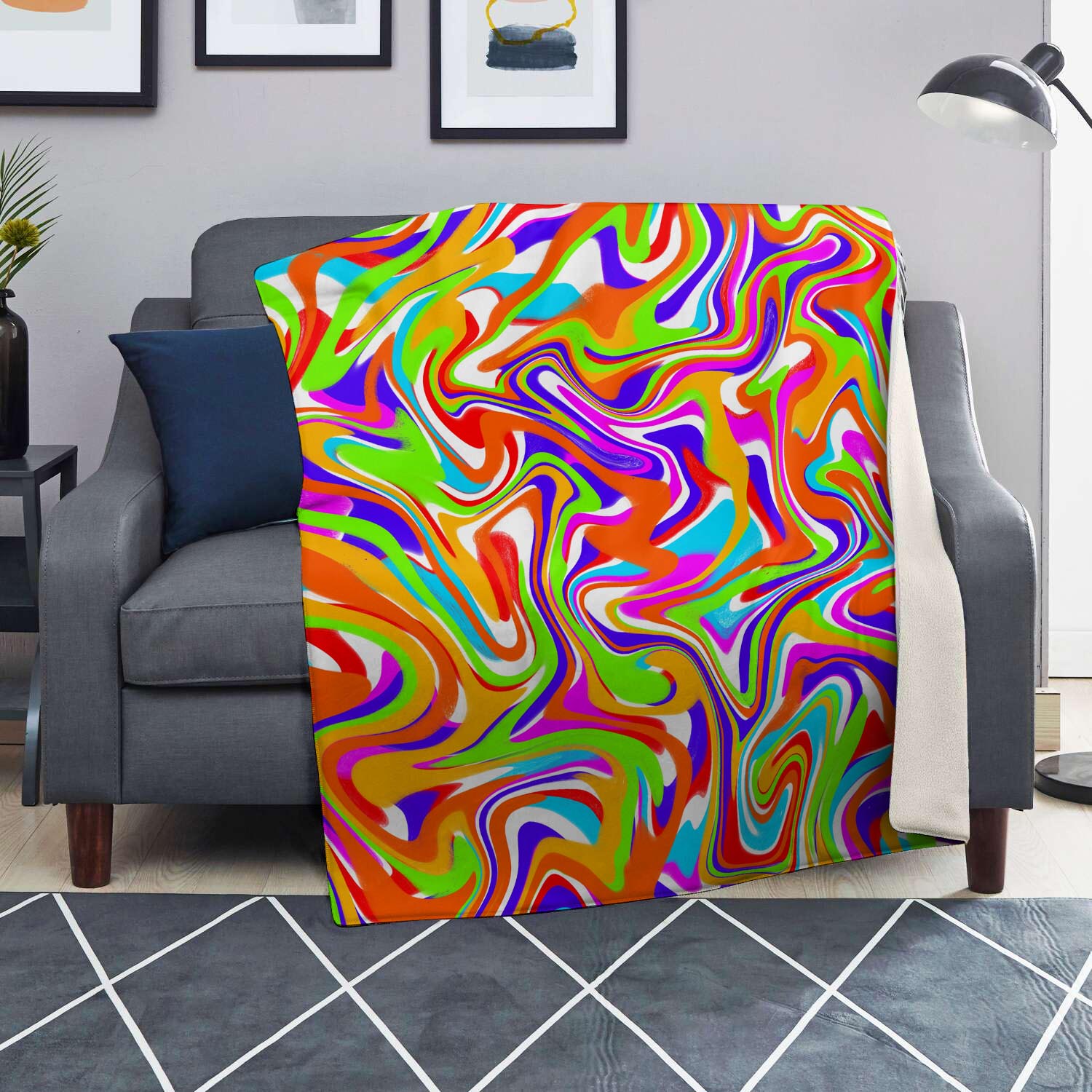 Colorful Abstract Blanket-grizzshop