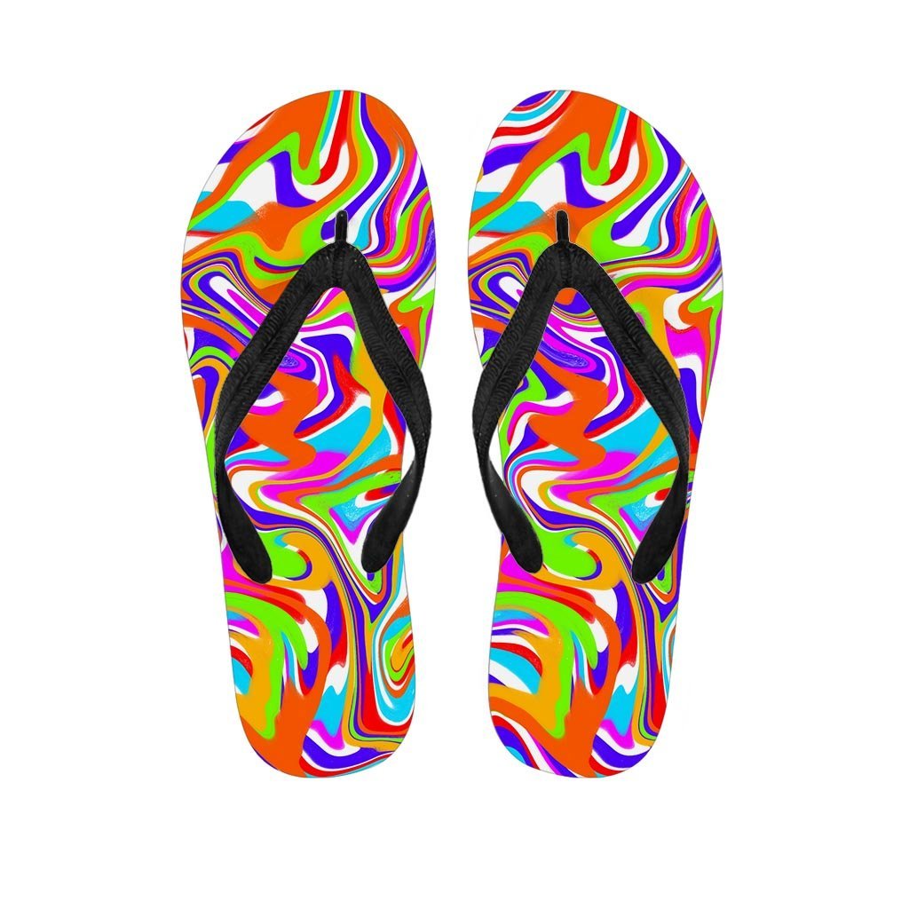 Colorful Abstract Men's Flip Flops-grizzshop