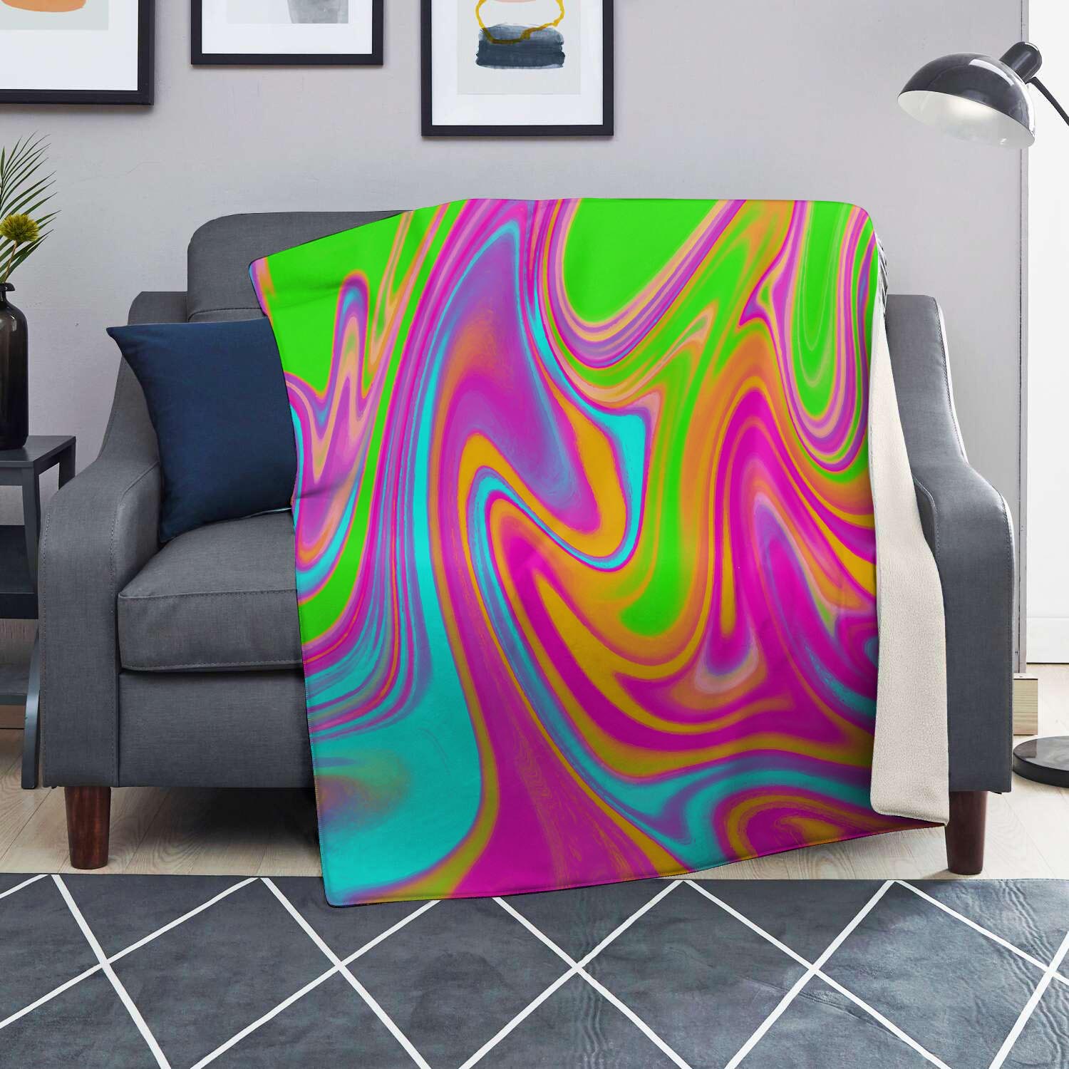 Colorful Abstract Paint Blanket-grizzshop