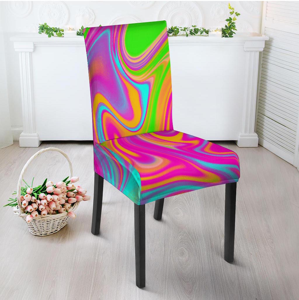 Colorful Abstract Paint Chair Cover-grizzshop