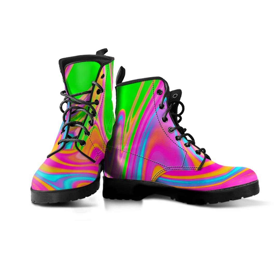 Colorful Abstract Paint Men's Boots-grizzshop