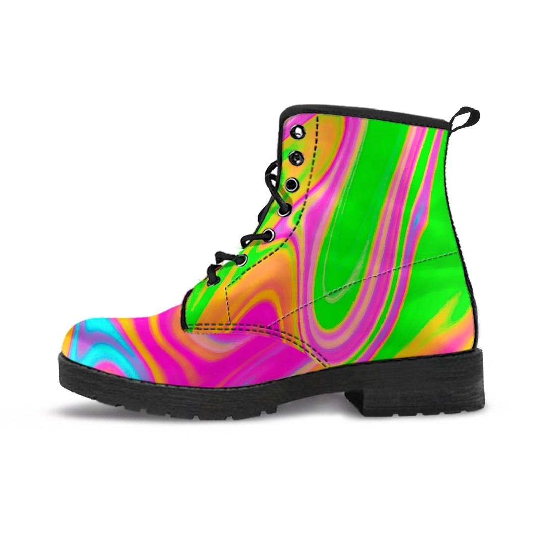 Colorful Abstract Paint Men's Boots-grizzshop