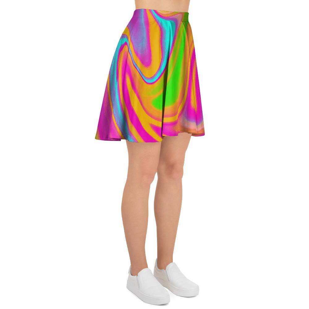 Colorful Abstract Paint Women's Skirt-grizzshop