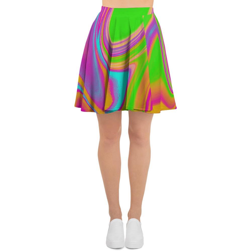 Colorful Abstract Paint Women's Skirt-grizzshop