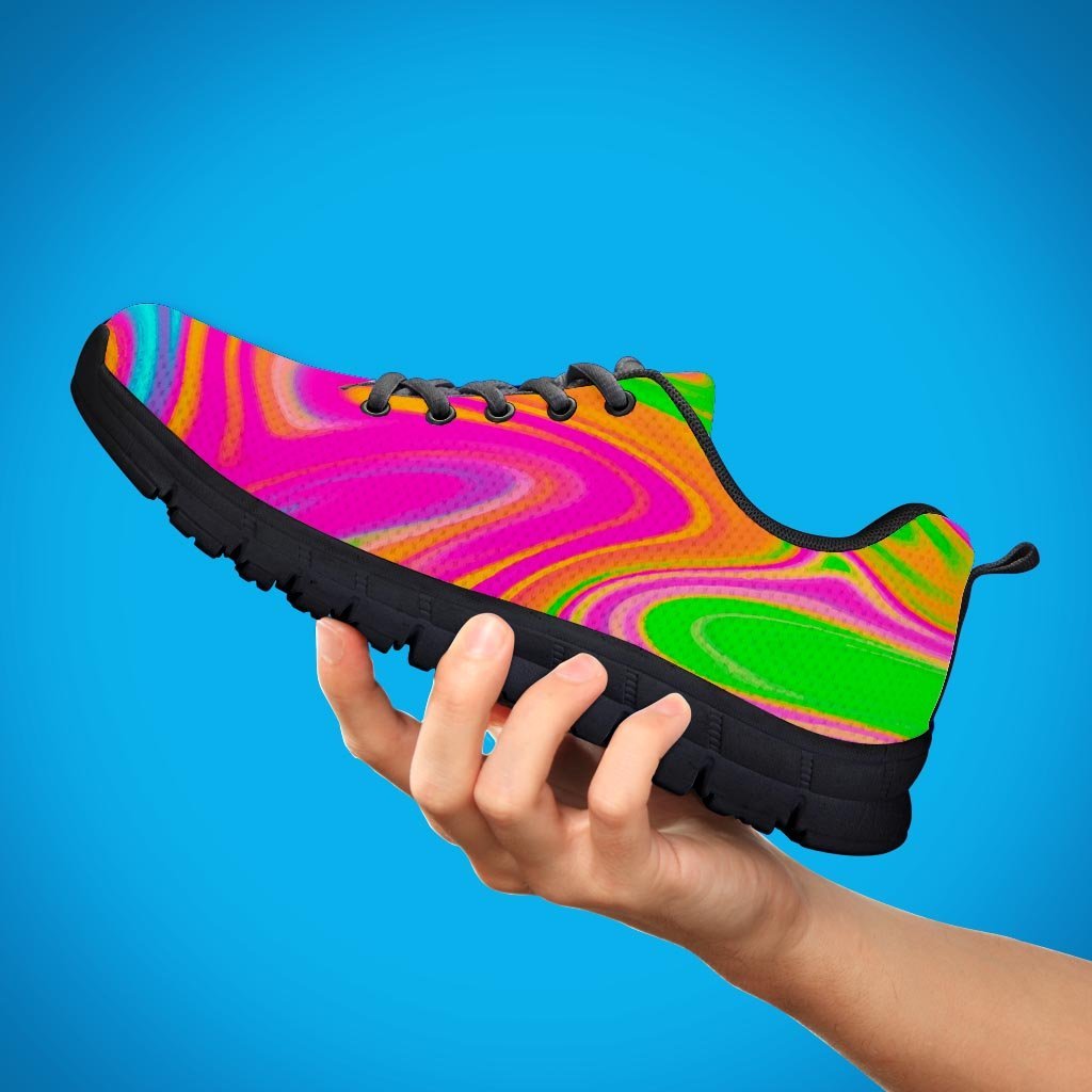 Colorful Abstract Paint Women's Sneakers-grizzshop
