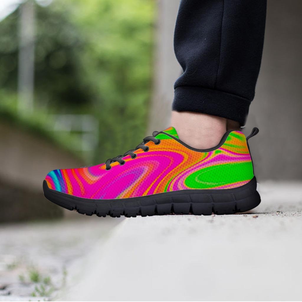Colorful Abstract Paint Women's Sneakers-grizzshop