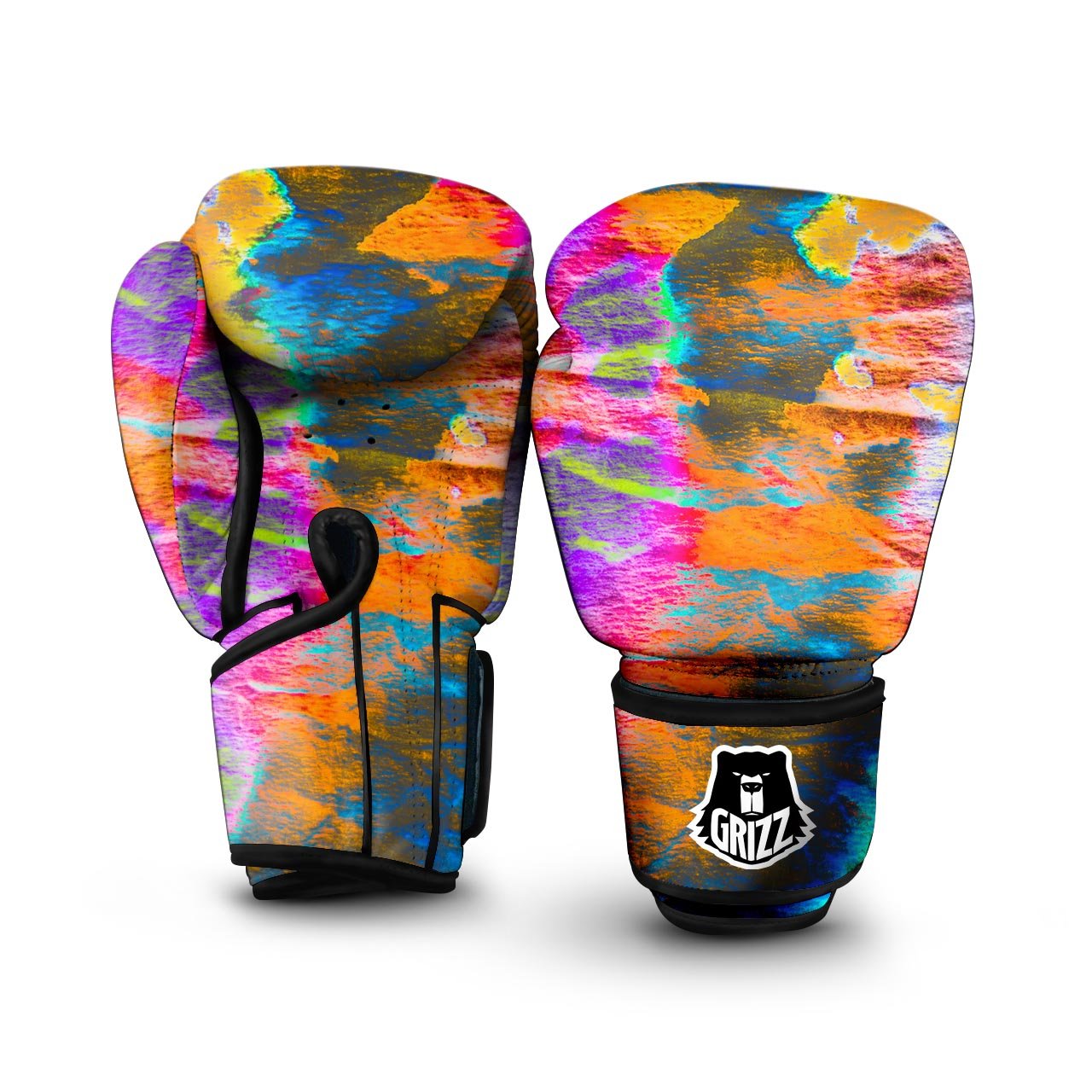 Spiral Blue Tie Dye Boxing Gloves