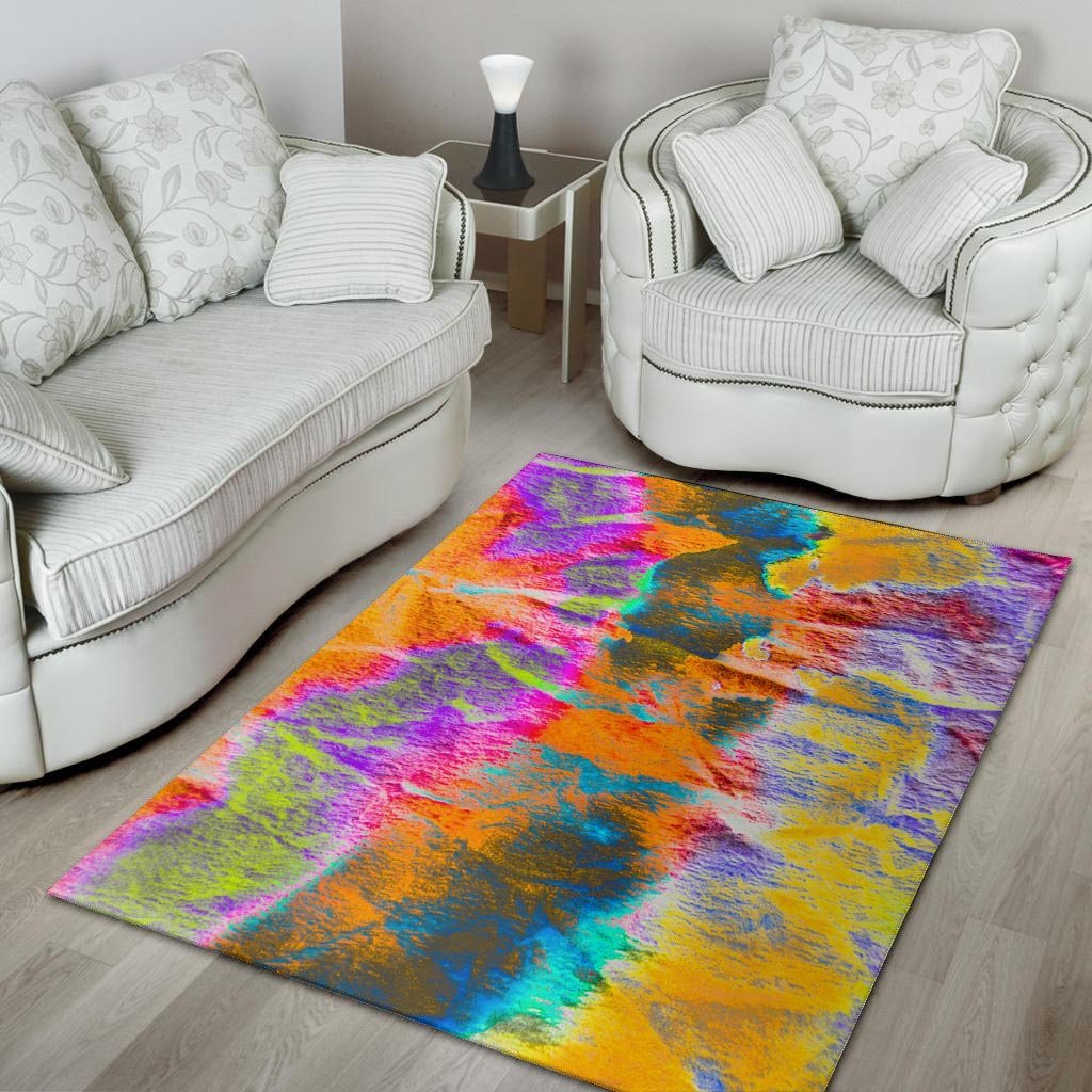 Colorful Abstract Tie Dye Floor Mat-grizzshop