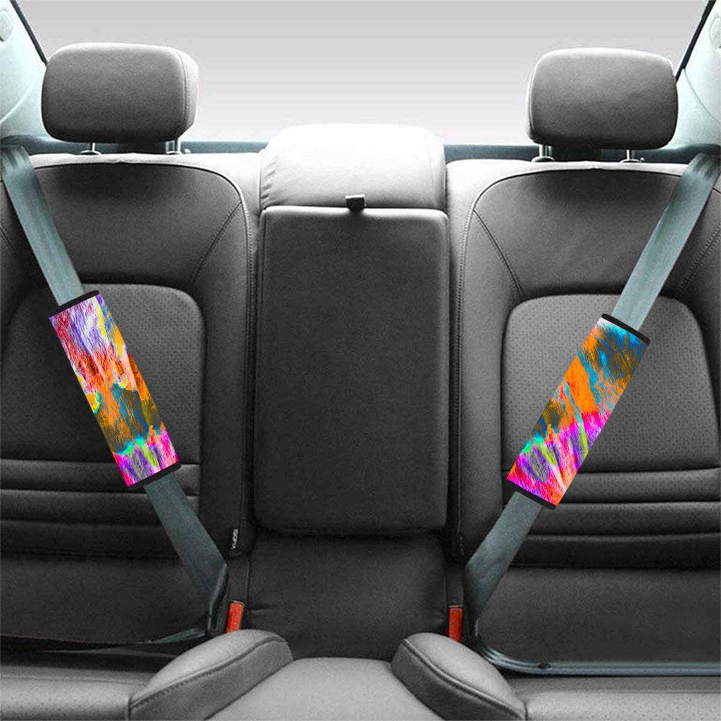 Colorful Abstract Tie Dye Seat Belt Cover-grizzshop