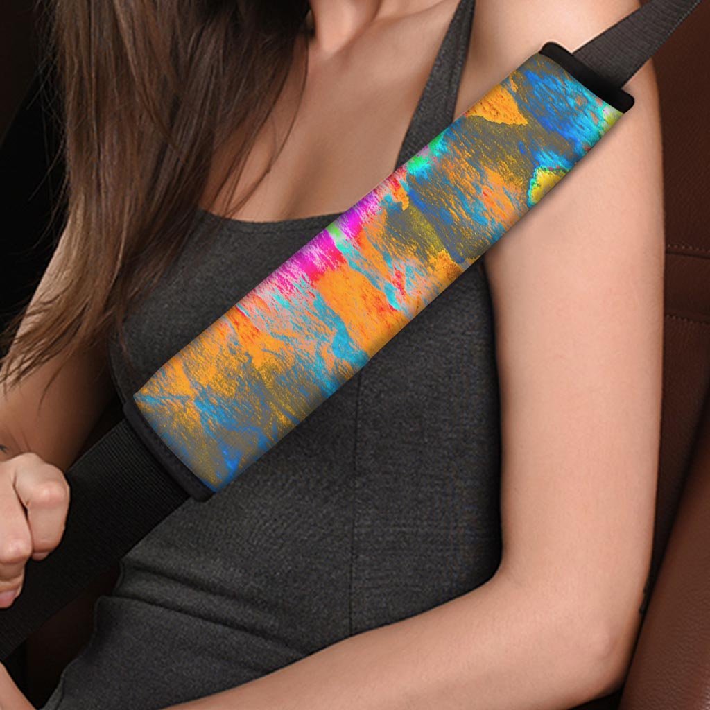 Colorful Abstract Tie Dye Seat Belt Cover-grizzshop