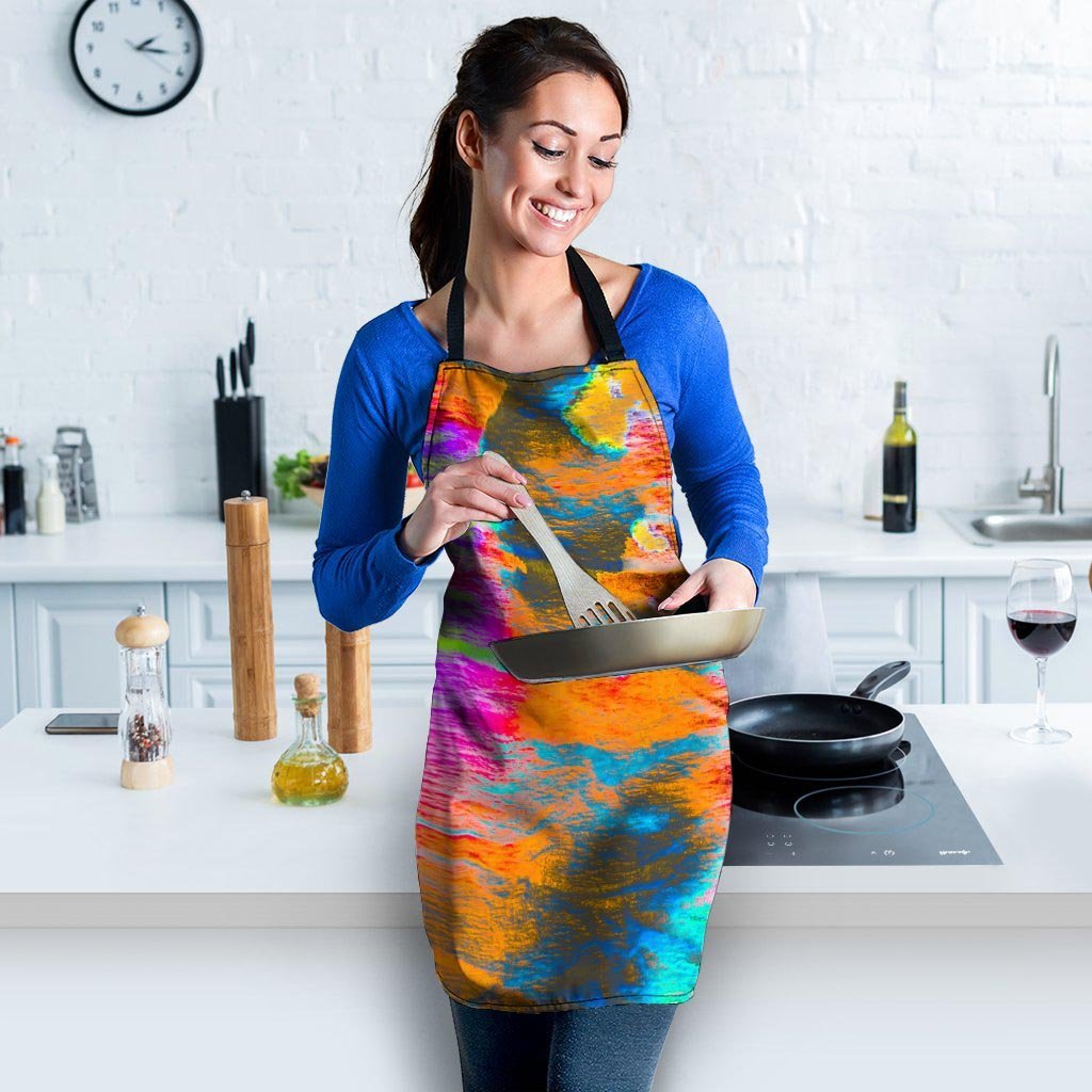 Colorful Abstract Tie Dye Women's Apron-grizzshop