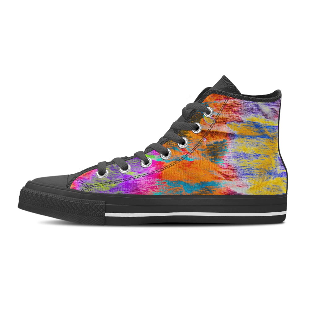 Colorful Abstract Tie Dye Women's High Top Shoes-grizzshop