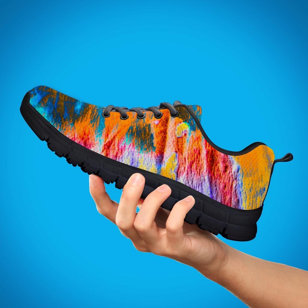 Colorful Abstract Tie Dye Women's Sneakers-grizzshop