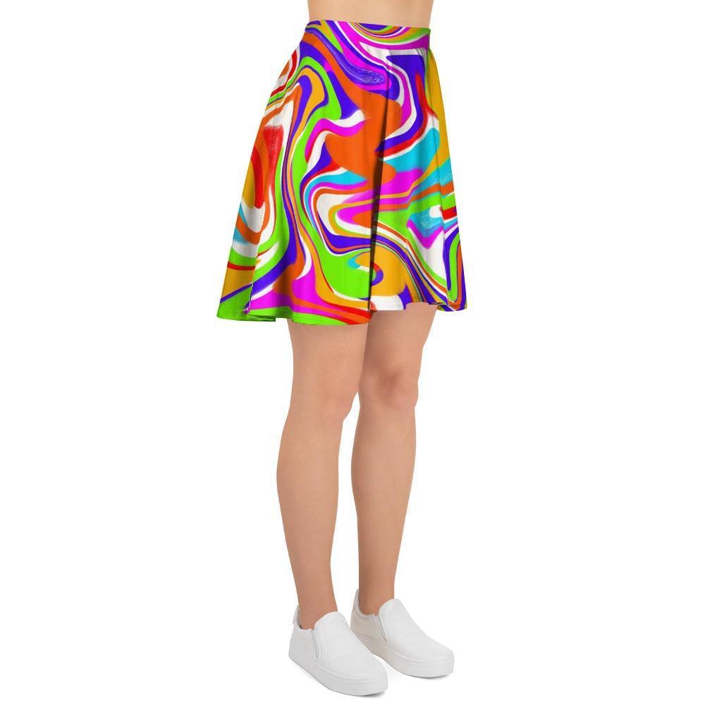 Colorful Abstract Women's Skirt-grizzshop