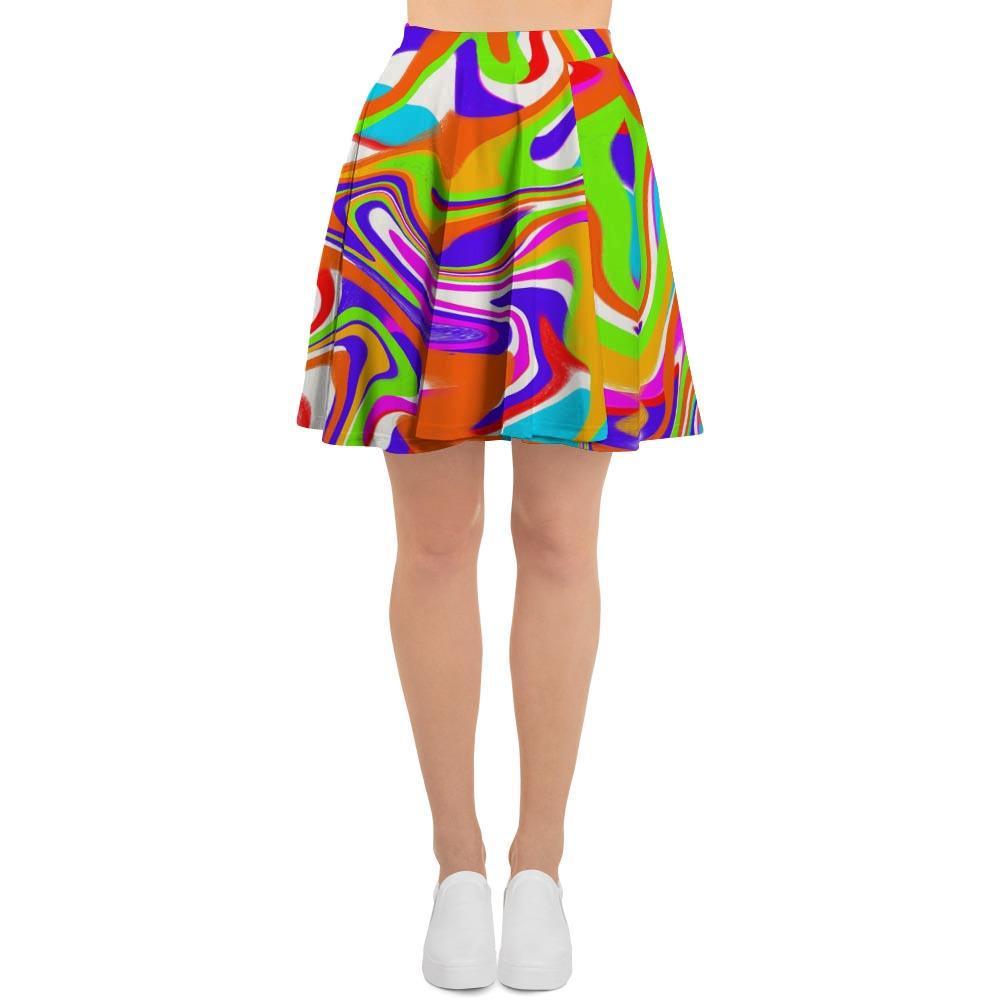Colorful Abstract Women's Skirt-grizzshop