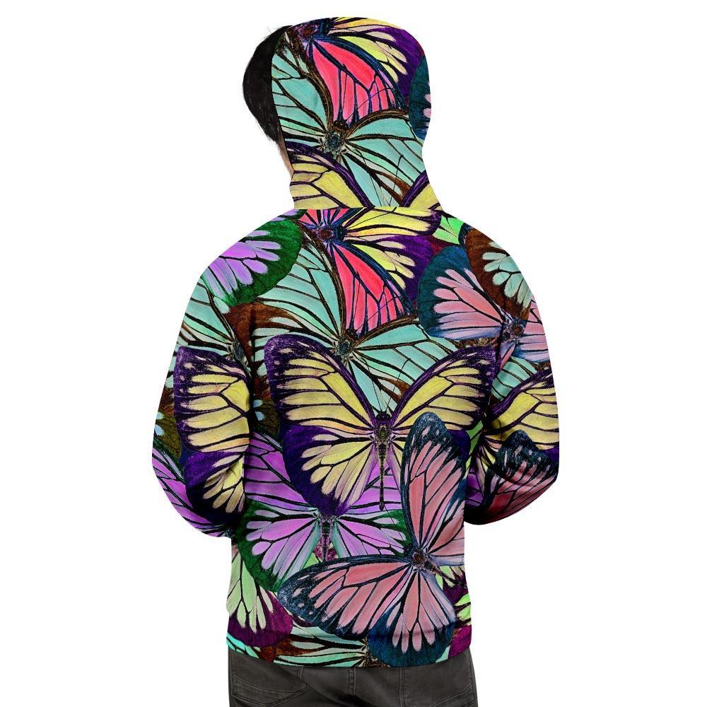 Colorful Butterfly Print Men's Hoodie-grizzshop
