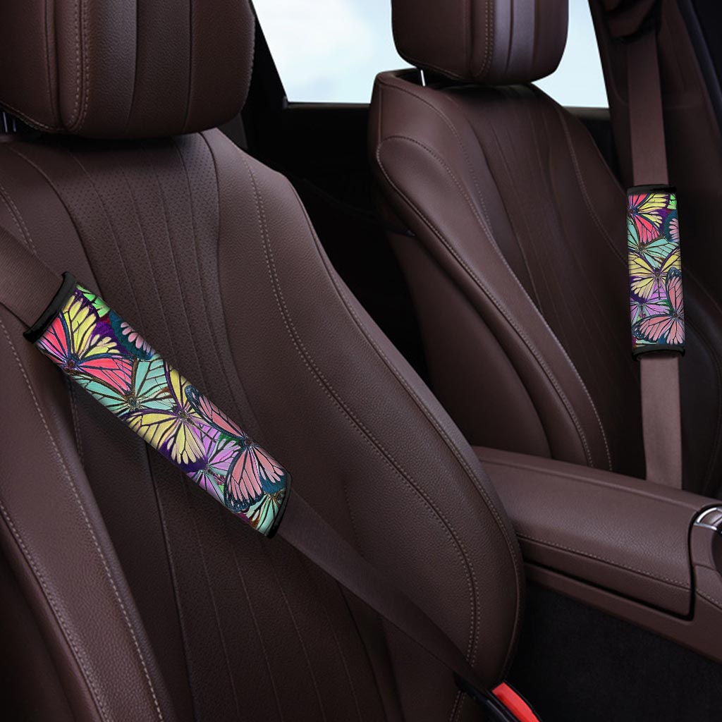 Colorful Butterfly Print Seat Belt Cover-grizzshop