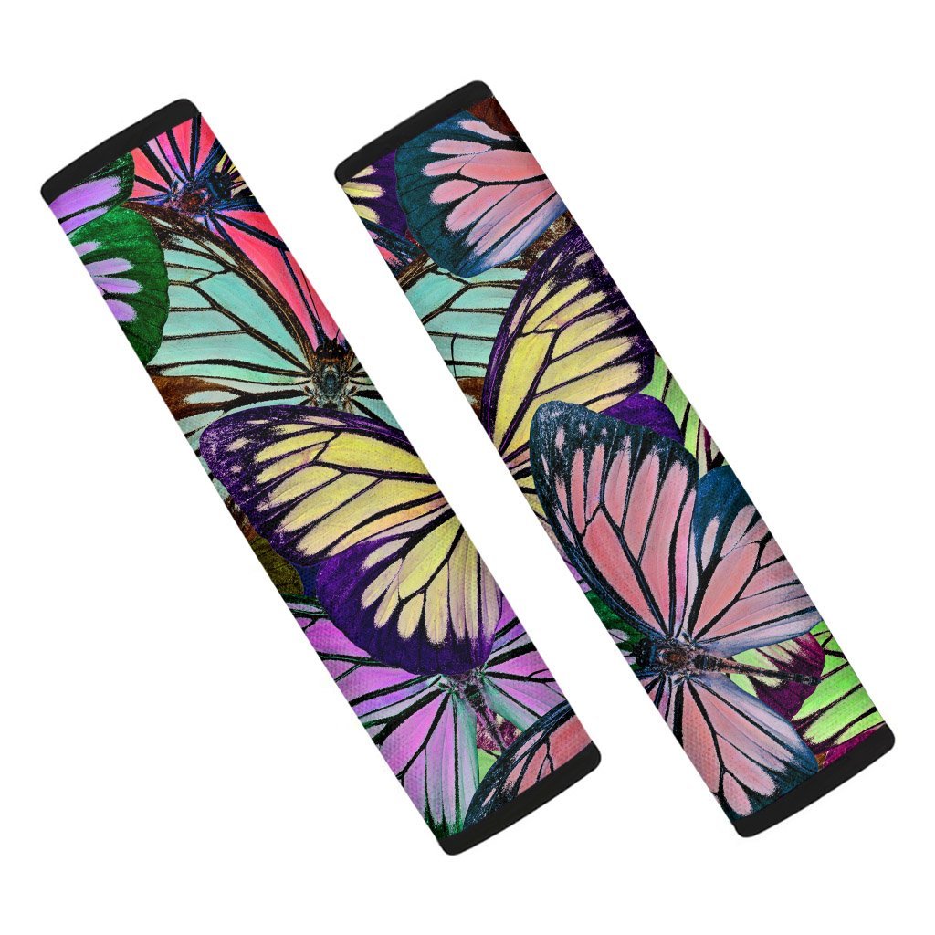 Colorful Butterfly Print Seat Belt Cover-grizzshop