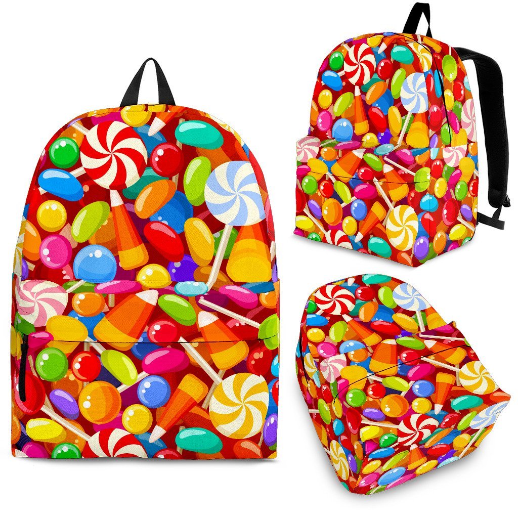 Colorful Candy Pattern Print Backpack-grizzshop