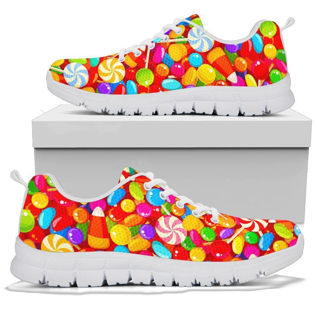 Colorful Candy Pattern Print Sneaker Shoes For Men Women-grizzshop