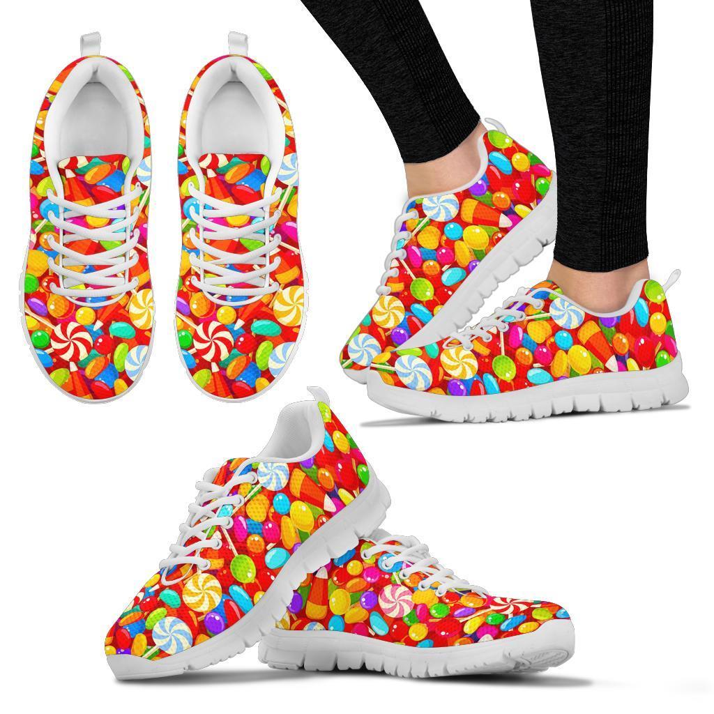 Colorful Candy Pattern Print Sneaker Shoes For Men Women-grizzshop