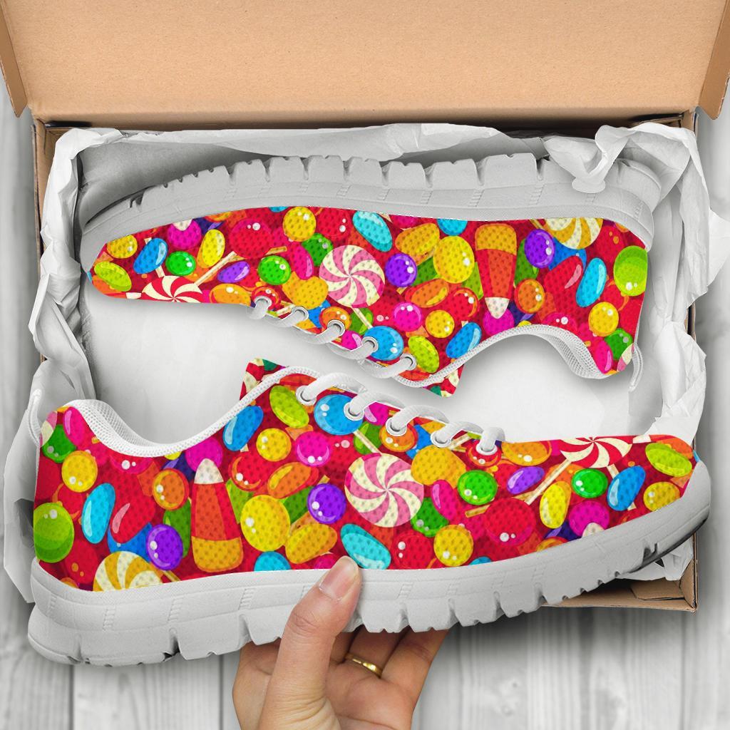 Colorful Candy Pattern Print Sneaker Shoes For Men Women-grizzshop