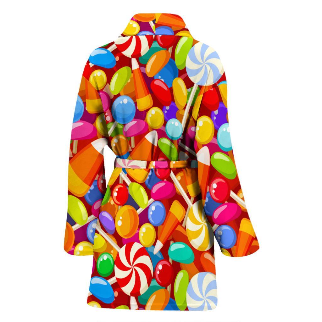 Colorful Candy Pattern Print Women Long Robe-grizzshop