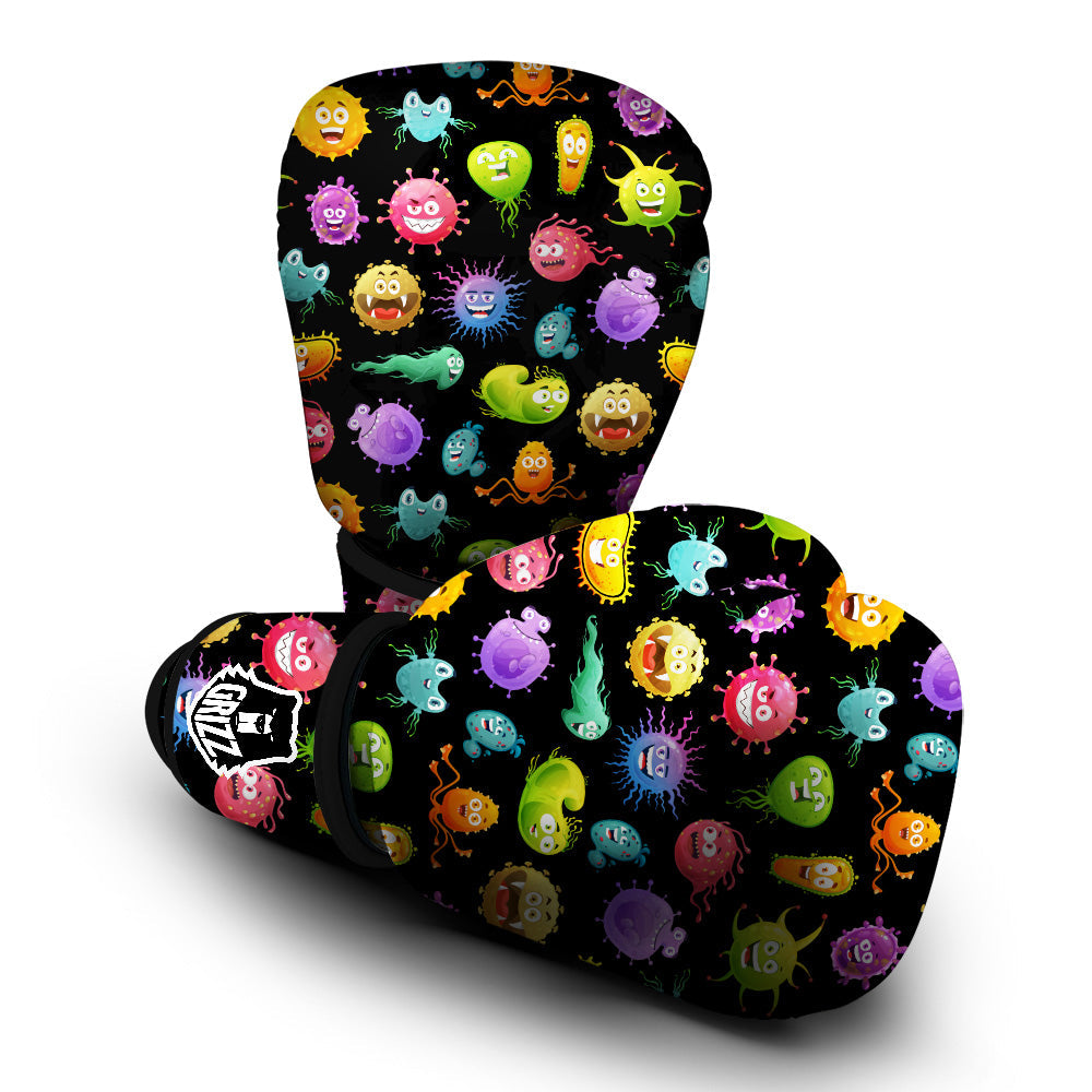 Colorful Cartoon Viruses Print Pattern Boxing Gloves-grizzshop