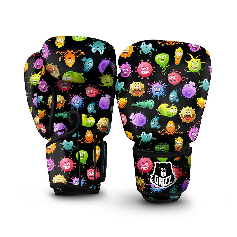 Colorful Cartoon Viruses Print Pattern Boxing Gloves-grizzshop