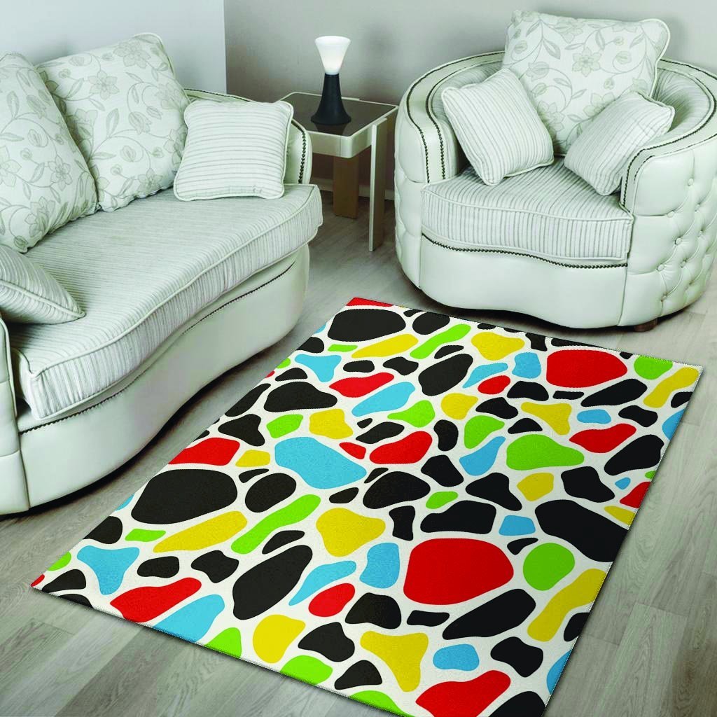 Colorful Cow Print Floor Mat-grizzshop