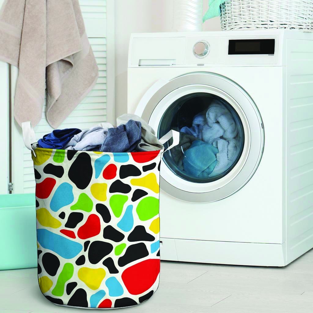 Colorful Cow Print Laundry Basket-grizzshop