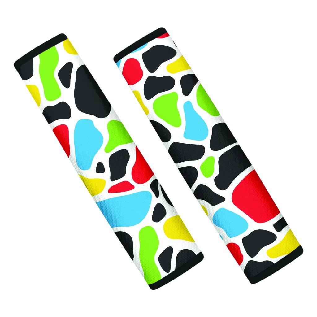 Colorful Cow Print Seat Belt Cover-grizzshop