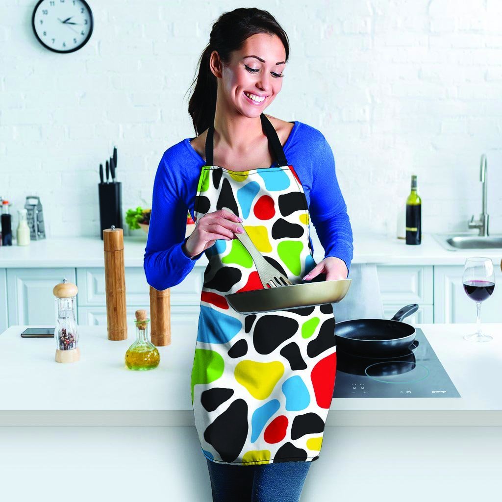 Colorful Cow Print Women's Apron-grizzshop