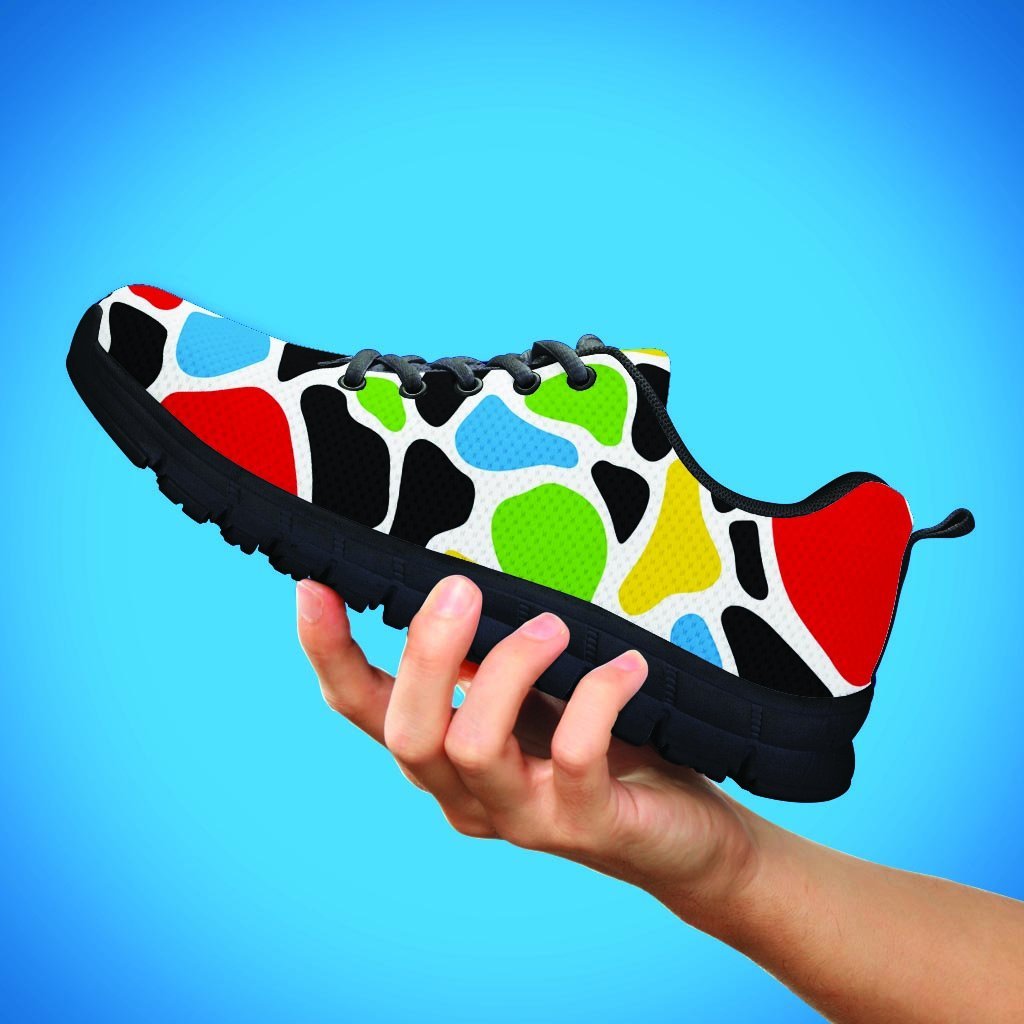 Colorful Cow Print Women's Sneakers-grizzshop