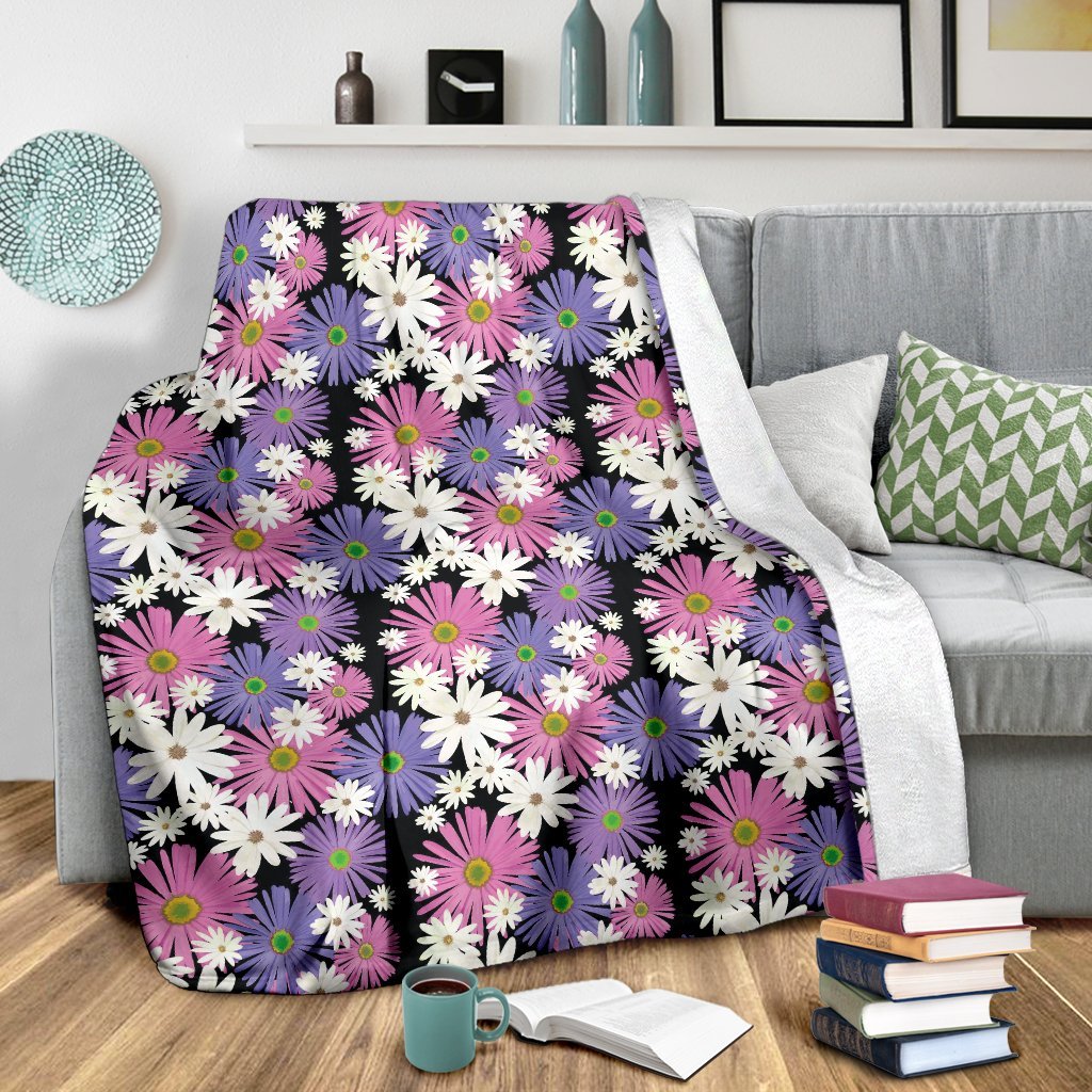 Colorful Daisy Pattern Print Blanket-grizzshop