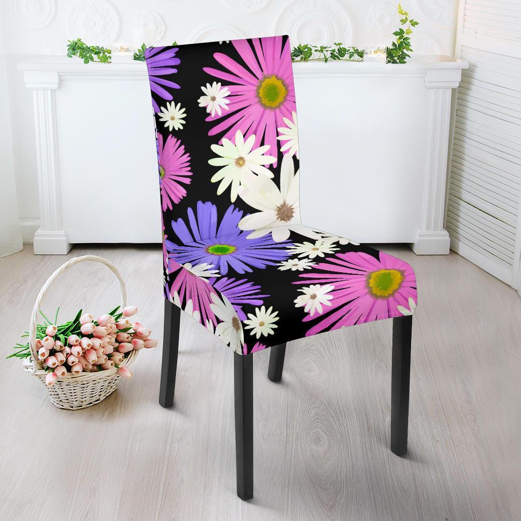 Colorful Daisy Pattern Print Chair Cover-grizzshop