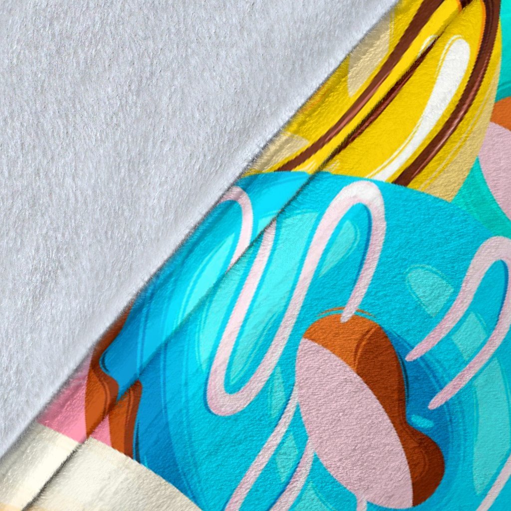 Colorful Donut Pattern Print Blanket-grizzshop